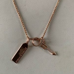 Origami Owl 16-18” rose gold cable chain with 3 mementos